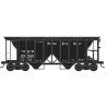 70-Ton 2-Bay Covered Hopper with Open Sides - Ready to Run -- Nickel Plate Road 99804 (black), N, Bowser Manufacturing Co. 38300
