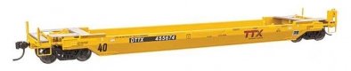 Gunderson Rebuilt All-Purpose 40′ Well Car - Ready-To-Run -- DTTX (Forward Thinking) 455674, HO, WalthersProto 109145