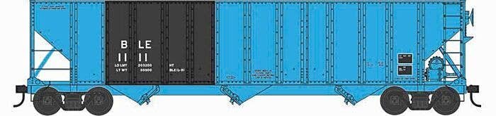100-Ton 3-Bay Open Hopper with Coal Load - Ready to Run -- Bessemer & Lake Erie 1273 (Ex-RI, blue, black), N, Bowser Manufacturi