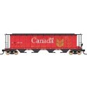 59′ 4-Bay Cylindrical Covered Hopper - Trough Hatch Version - Ready to Run -- Canadian Pacific (Weathered, Patched Canada govt