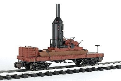 20′ Log Car w/Log Skidder, G, Bachmann Industries 95699