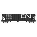 100-Ton 3-Bay Open Hopper with Coal Load - Ready to Run -- Canadian National 326100 (black, white, Large Noodle Logo), N, Bowser