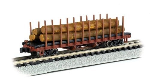 ACF 40′ Log Car -- 1906-1935 Version, N, Bachmann Industries 18351