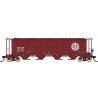 59′ 4-Bay Cylindrical Covered Hopper - Trough Hatch Version - Ready to Run -- BNSF Railway (Boxcar Red, white, Circle/Cross Lo