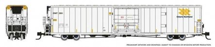 Greenbrier 7780 Cubic Foot Reefer 3-Pack - Ready to Run -- Ontario Northland 253, 254, 255 (wh, N, Rapido Trains Inc 567007