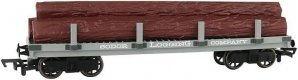 Logging Flatcar with Logs - Thomas and Friends(TM) -- Sodor Logging Company, HO, Bachmann Industries 77004