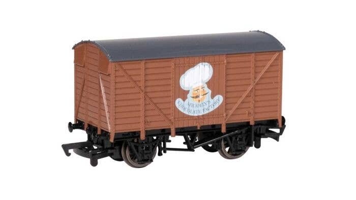 Wood Boxcar (Box Van) - Ready to Run - Thomas & Friends(TM) -- Mr. Jolly′s Chocolate Factory, HO, Bachmann Industries 77408