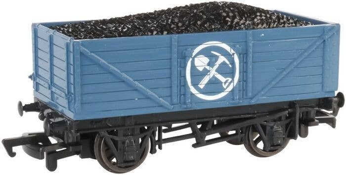 Thomas and Friends(TM) - Mining Wagon (Gondola) -- Blue, White (Shovel & Pick Logo, Includes, HO, Bachmann Industries 77001