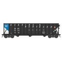 100-Ton 3-Bay Open Hopper with Coal Load - Ready to Run -- Reading & Northern 7234 (brown, blue end), N, Bowser Manufacturing Co