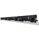 3-Bay Hopper Peaked Ends 3-Pack - Scale 3-Rail - Ready to Run -- Chesapeake & Ohio 101819, 101265, 101010 (black, white, Progres