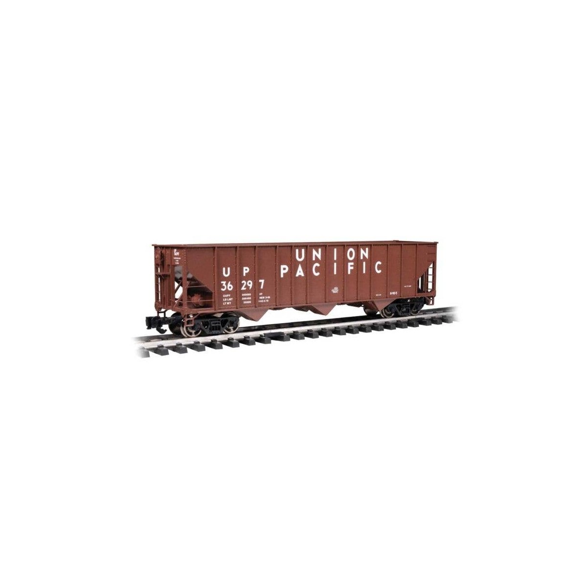 Bethlehem Steel 100-Ton 3-Bay Hopper - Ready to Run -- Union Pacific 36297 (Boxcar Red, white), G, Bachmann Industries 93654