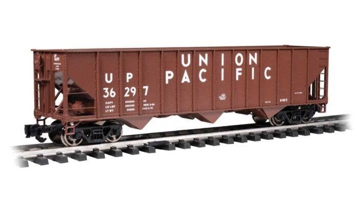 Bethlehem Steel 100-Ton 3-Bay Hopper - Ready to Run -- Union Pacific 36297 (Boxcar Red, white), G, Bachmann Industries 93654