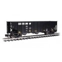 Bethlehem Steel 100-Ton 3-Bay Hopper - Ready to Run -- Norfolk Southern 147120 (black, white), G, Bachmann Industries 93657