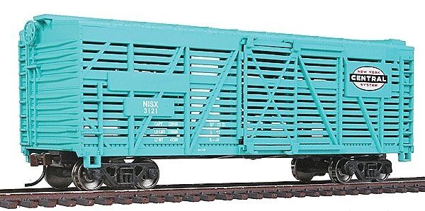 40′ Stock Car - Ready to Run -- New York Central (Jade Green, System Logo), HO, WalthersTrainline 1687