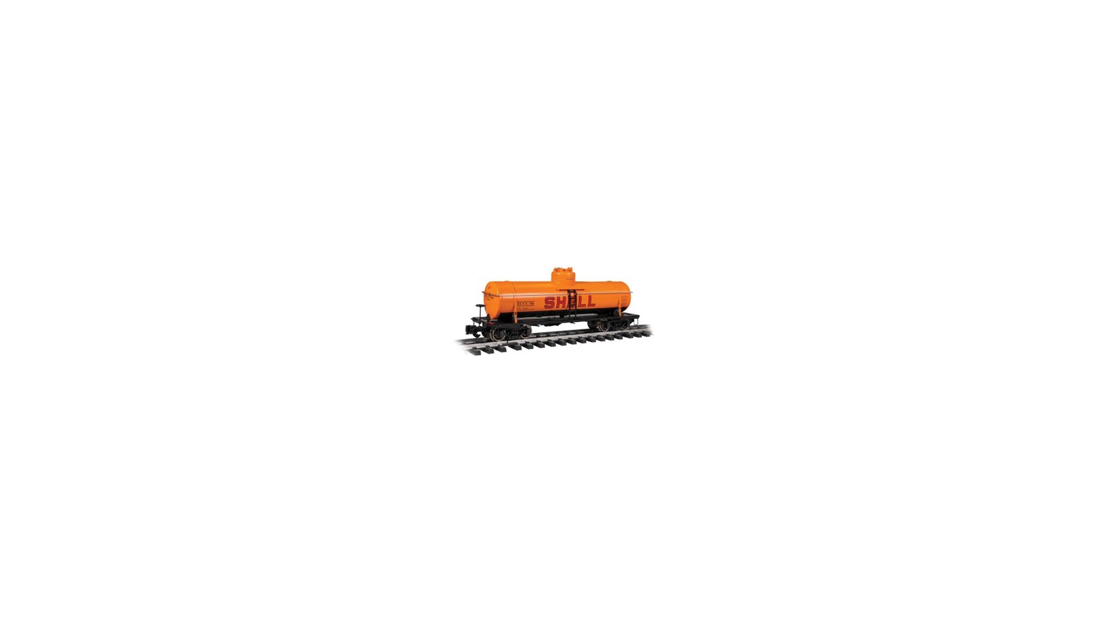 Single-Dome Tank Car - Ready to Run -- Shell SCCX 1765 (yellow, red, black), G, Bachmann Industries 95001