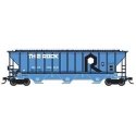 Pullman-Standard PS2-CD 4427 High-Side Covered Hopper - Ready to Run -- Rock Island 2 (blue, black, white), N, Trainworx Inc 244