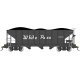 3-Bay Hopper with Removable Load - Ready to Run -- White Pass & Yukon 670 (black), On30, Bachmann Industries 26573