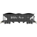 3-Bay Hopper with Removable Load - Ready to Run -- White Pass & Yukon 670 (black), On30, Bachmann Industries 26573