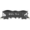 3-Bay Hopper with Removable Load - Ready to Run -- White Pass & Yukon 670 (black), On30, Bachmann Industries 26573