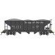3-Bay Hopper with Removable Load - Ready to Run -- Durange & Silverton 9328 (black), On30, Bachmann Industries 26572