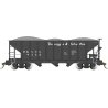 3-Bay Hopper with Removable Load - Ready to Run -- Durange & Silverton 9328 (black), On30, Bachmann Industries 26572