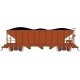 3-Bay Hopper with Removable Load - Ready to Run -- Painted, Unlettered (oxide), On30, Bachmann Industries 26574