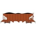 3-Bay Hopper with Removable Load - Ready to Run -- Painted, Unlettered (oxide), On30, Bachmann Industries 26574