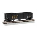 Bethlehem Steel 100-Ton 3-Bay Hopper - Ready to Run -- CSX 326162 (black, yellow, Reporting Marks Only), N, Bachmann Industries 