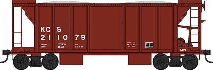 70-Ton 2-Bay Ballast Hopper with Side Chutes (Ballast Gates) - Ready to Run -- Kansas C, HO, Bowser Manufacturing Co. 43670