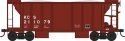 70-Ton 2-Bay Ballast Hopper with Side Chutes (Ballast Gates) - Ready to Run -- Kansas C, HO, Bowser Manufacturing Co. 43670
