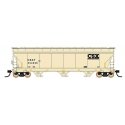 ACF 4650 Cubic Foot 3-Bay Covered Hopper - Ready to Run -- CSXT (tan w/black Markings), HO, Intermountain Railway Company 47045
