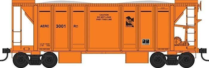 70-Ton 2-Bay Ballast Hopper with Side Chutes (Ballast Gates) - Ready to Run -- Albany &, HO, Bowser Manufacturing Co. 43648