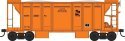 70-Ton 2-Bay Ballast Hopper with Side Chutes (Ballast Gates) - Ready to Run -- Albany &, HO, Bowser Manufacturing Co. 43648