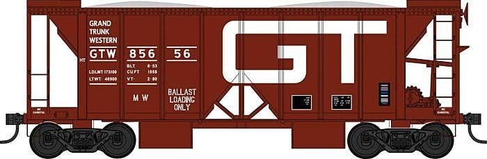 70-Ton 2-Bay Ballast Hopper with Side Chutes (Ballast Gates) - Ready to Run -- Grand Tr, HO, Bowser Manufacturing Co. 43667