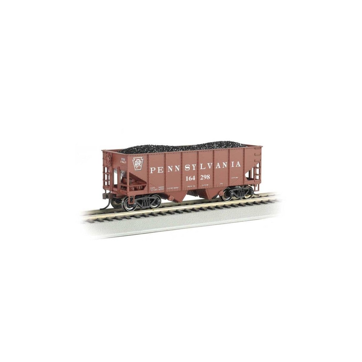 USRA 55-Ton Outside-Braced Hopper w/Load - Ready to Run - Silver Series(R) -- Pennsylvania Railroad 164298 (Tuscan, Plain Keysto