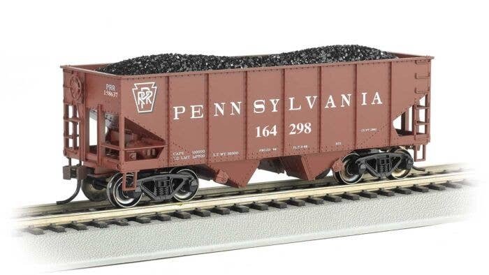 USRA 55-Ton Outside-Braced Hopper w/Load - Ready to Run - Silver Series(R) -- Pennsylvania Railroad 164298 (Tuscan, Plain Keysto