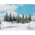 Snowy Fir Trees -- Schneetannen -- 8 pcs – HO TT - Noch 24680