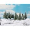 Snowy Fir Trees -- Schneetannen -- 8 pcs – HO TT - Noch 24680