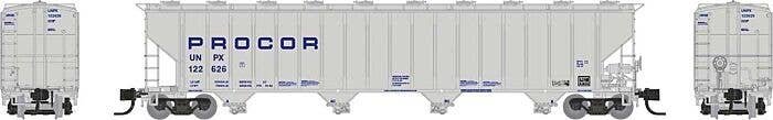 Procor 5820 Covered Hopper - Ready to Run -- Procor Ltd. UNPX (gray, blue solid lettering), N, Rapido Trains Inc 560002A