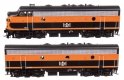 EMD F7 A-B Set - Standard DC -- Bessemer & Lake Erie 715A/715B, HO, WalthersMainline 11400