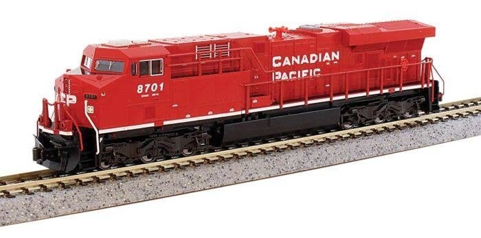 GE ES44AC GEVO - ESU LokSound & DCC -- Canadian Pacific 8701 (red, white), N, Kato USA Inc 1768944S
