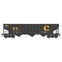 70-Ton 14-Panel 3-Bay Hopper - Ready to Run -- Chessie WM 80056 (black, yellow, Large Logo), HO, Bowser Manufacturing Co. 43490