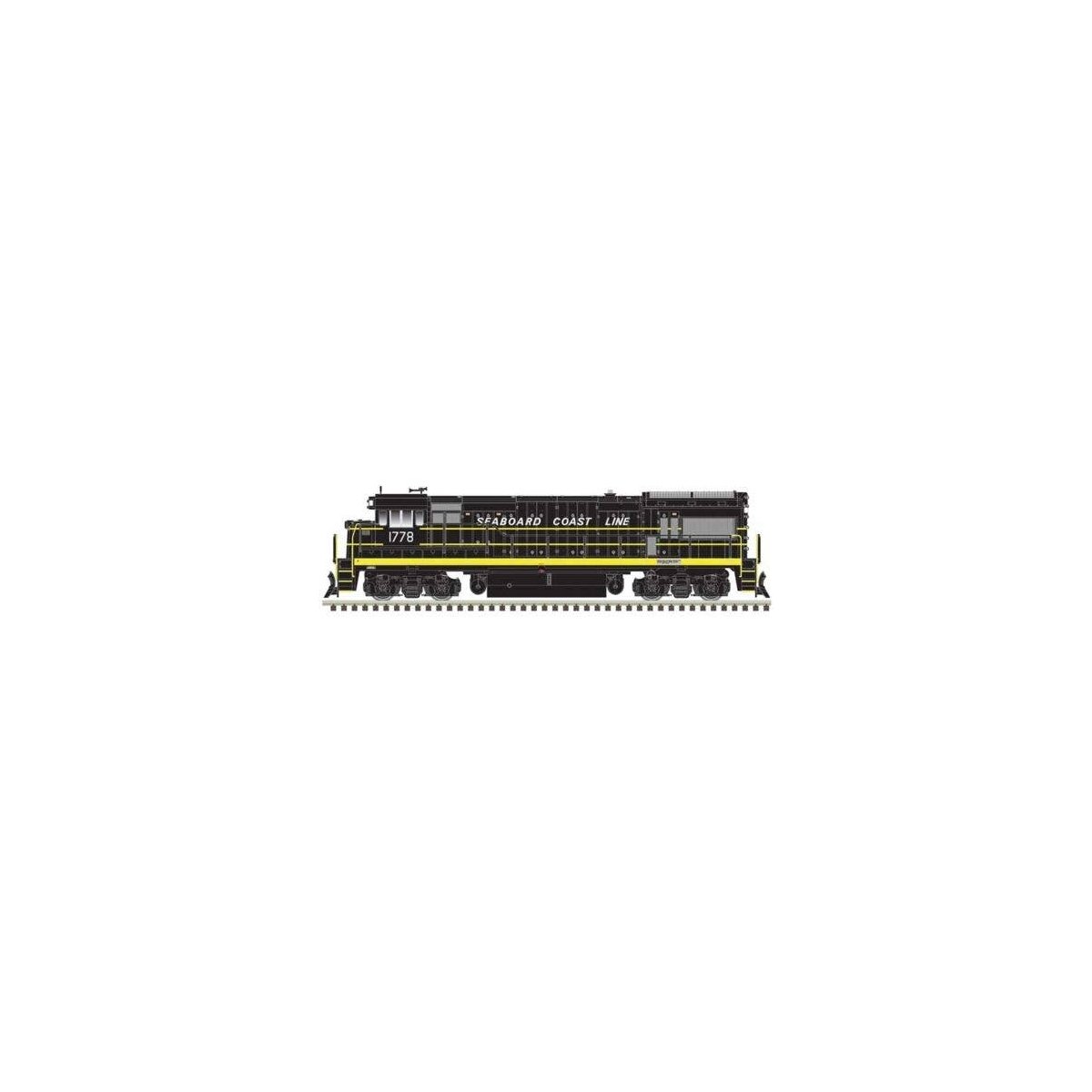 GE U33/36B - Sound and DCC - Master(R) Gold -- Seaboard Coast Line 1816 (black, yello, N, Atlas Model Railroad Co. 40005938