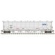 Trinity 5660 PD Covered Hopper - Ready to Run -- GATX GACX 55767 (gray, black, blue GATX Logo, yellow conspicuity stripes), HO, 