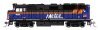 EMD F40PH Commuter Version - DCC -- Chicago Metra 149 (2024 Scheme, blue, black, orange, maroon, HO, Kato USA Inc 376575DCC