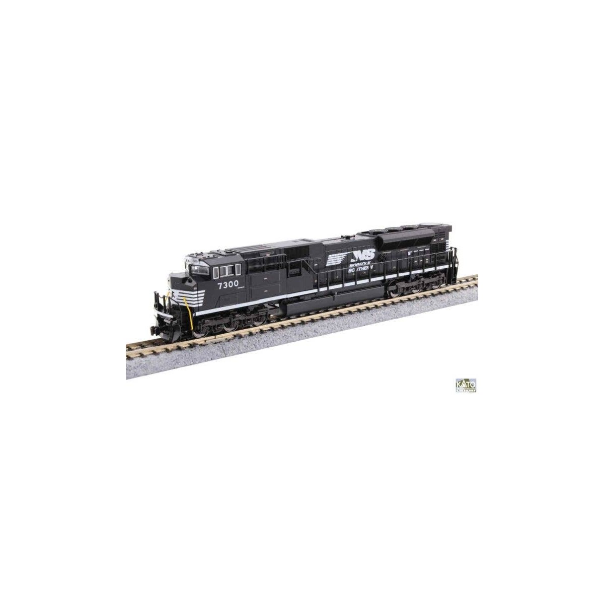 EMD SD70ACU - DCC -- Norfolk Southern 7300 (black, white, Horse Head Logo), N, Kato USA Inc 1768560DCC