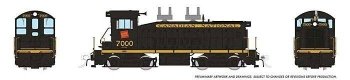 EMD SW9 - Standard DC -- Canadian National 7009 (black, yellow), HO, Rapido Trains Inc 27073