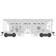 70-Ton 2-Bay Covered Hopper w/Open Sides - Ready to Run -- Chicago Great Western 70002 (gray, black, Corn Belt Logo), HO, Bowser