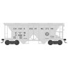 70-Ton 2-Bay Covered Hopper w/Open Sides - Ready to Run -- Chicago Great Western 70002 (gray, black, Corn Belt Logo), HO, Bowser