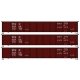 AAR 41′ Steel Gondola 3-Pack - Kit -- Boston & Albany 22039, 22058, 22074 (Boxcar Red), HO, Accurail Inc 37754